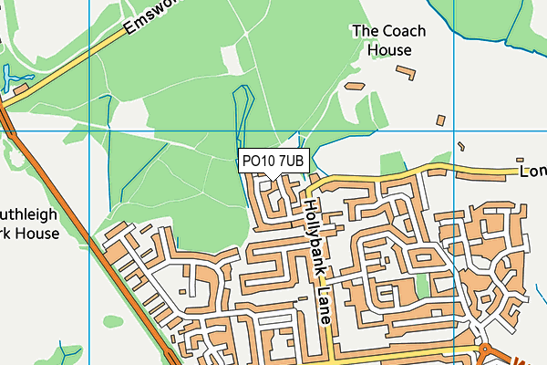 PO10 7UB map - OS VectorMap District (Ordnance Survey)