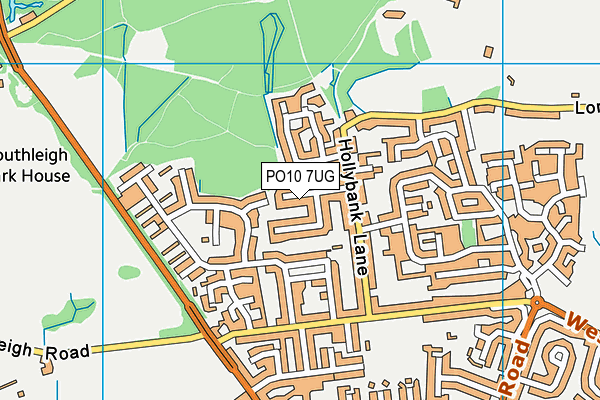 PO10 7UG map - OS VectorMap District (Ordnance Survey)