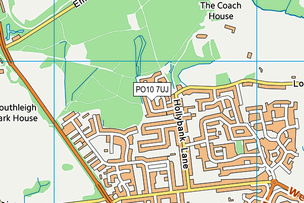 PO10 7UJ map - OS VectorMap District (Ordnance Survey)