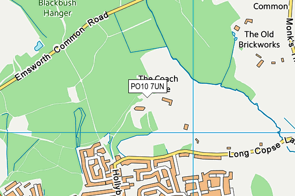PO10 7UN map - OS VectorMap District (Ordnance Survey)