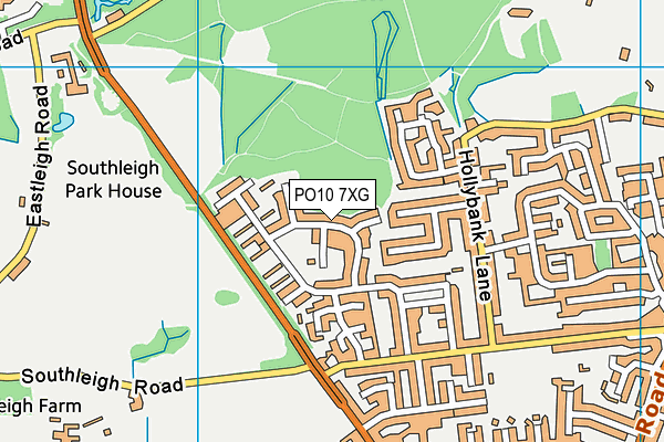 PO10 7XG map - OS VectorMap District (Ordnance Survey)