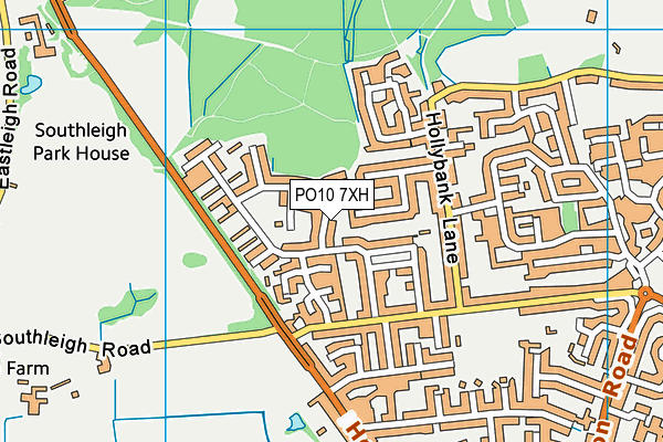 PO10 7XH map - OS VectorMap District (Ordnance Survey)