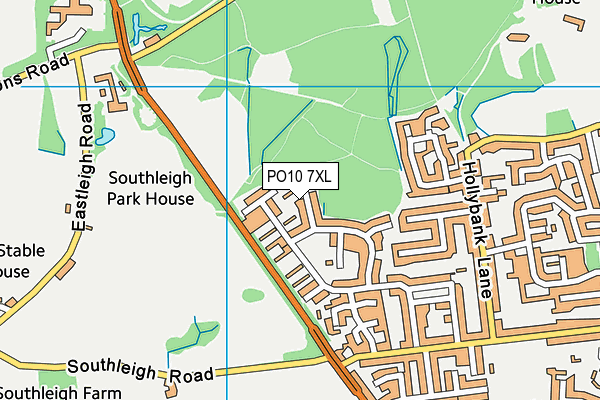 PO10 7XL map - OS VectorMap District (Ordnance Survey)