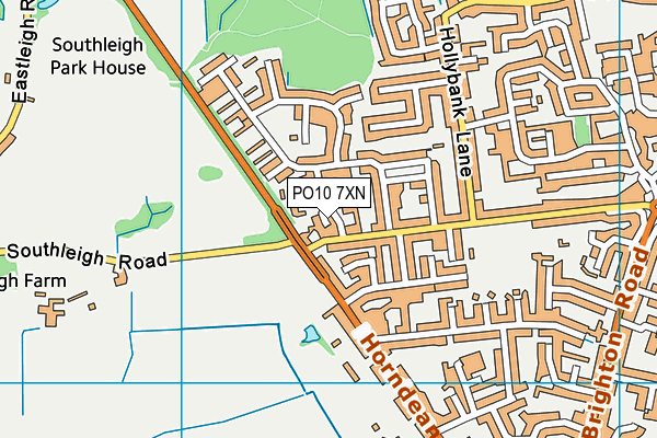 PO10 7XN map - OS VectorMap District (Ordnance Survey)