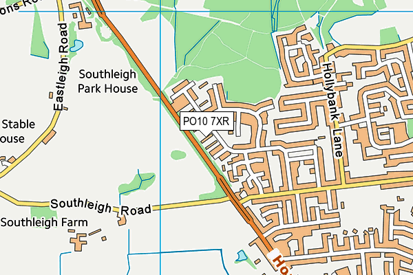 PO10 7XR map - OS VectorMap District (Ordnance Survey)