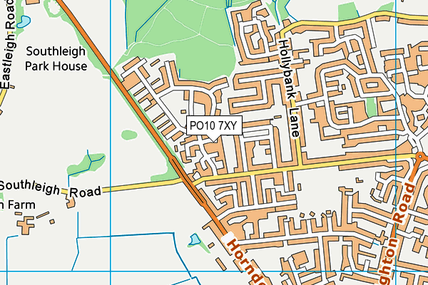 PO10 7XY map - OS VectorMap District (Ordnance Survey)