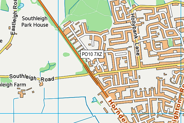 PO10 7XZ map - OS VectorMap District (Ordnance Survey)