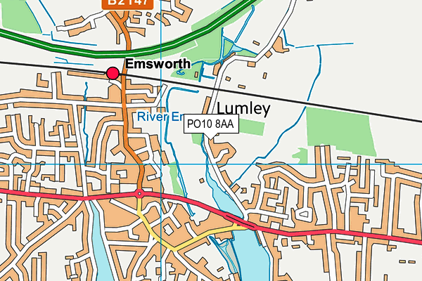 PO10 8AA map - OS VectorMap District (Ordnance Survey)