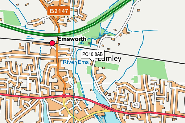 PO10 8AB map - OS VectorMap District (Ordnance Survey)