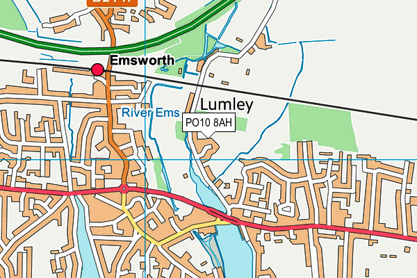 PO10 8AH map - OS VectorMap District (Ordnance Survey)