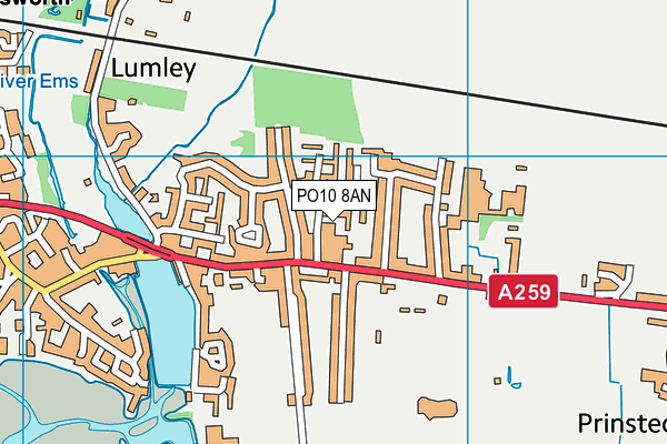 PO10 8AN map - OS VectorMap District (Ordnance Survey)