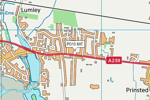 PO10 8AT map - OS VectorMap District (Ordnance Survey)