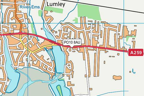 PO10 8AU map - OS VectorMap District (Ordnance Survey)