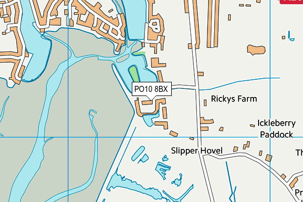 PO10 8BX map - OS VectorMap District (Ordnance Survey)