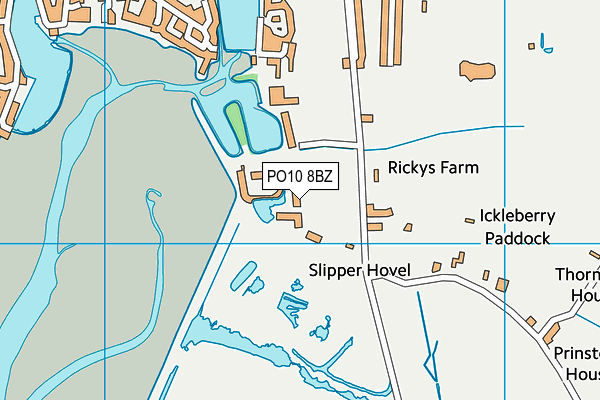 PO10 8BZ map - OS VectorMap District (Ordnance Survey)