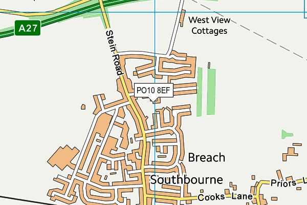 PO10 8EF map - OS VectorMap District (Ordnance Survey)