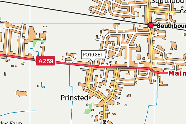 PO10 8ET map - OS VectorMap District (Ordnance Survey)