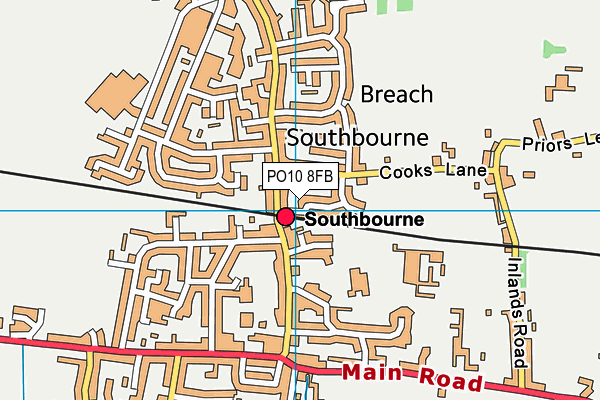 PO10 8FB map - OS VectorMap District (Ordnance Survey)