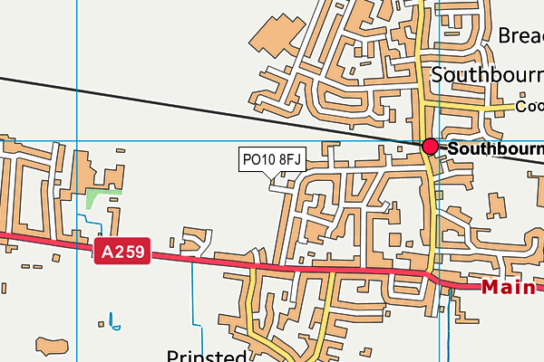 PO10 8FJ map - OS VectorMap District (Ordnance Survey)