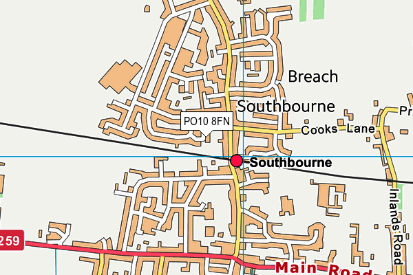 PO10 8FN map - OS VectorMap District (Ordnance Survey)