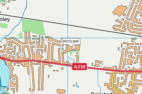 PO10 8HF map - OS VectorMap District (Ordnance Survey)