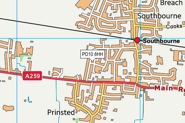 PO10 8HH map - OS VectorMap District (Ordnance Survey)