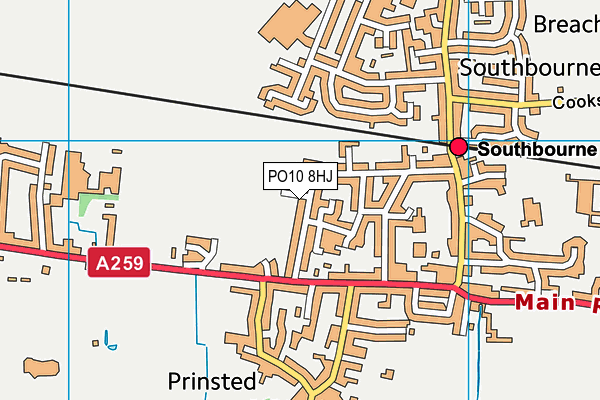 PO10 8HJ map - OS VectorMap District (Ordnance Survey)