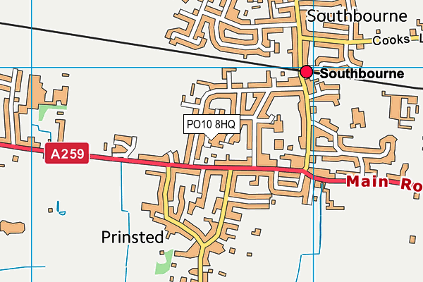 PO10 8HQ map - OS VectorMap District (Ordnance Survey)
