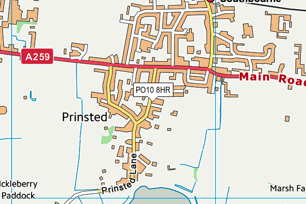 PO10 8HR map - OS VectorMap District (Ordnance Survey)