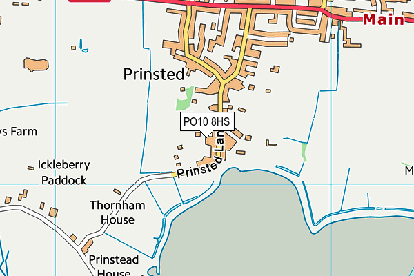 PO10 8HS map - OS VectorMap District (Ordnance Survey)