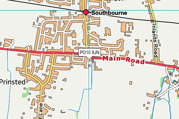PO10 8JN map - OS VectorMap District (Ordnance Survey)