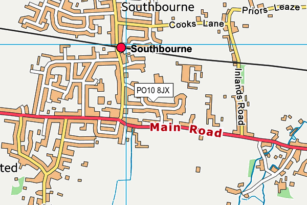 Southbourne Junior School map (PO10 8JX) - OS VectorMap District (Ordnance Survey)