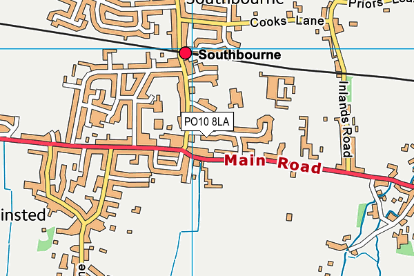 PO10 8LA map - OS VectorMap District (Ordnance Survey)