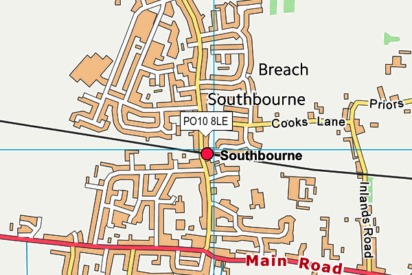 PO10 8LE map - OS VectorMap District (Ordnance Survey)