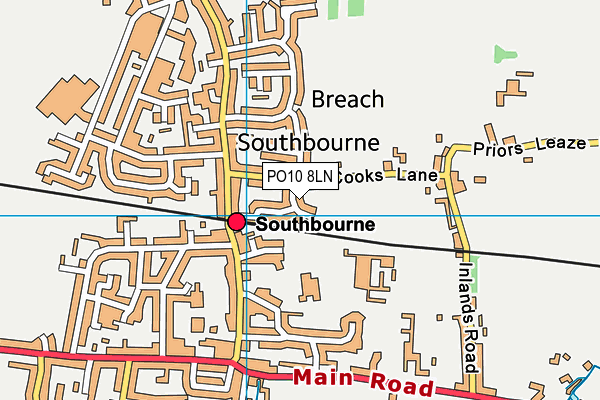 PO10 8LN map - OS VectorMap District (Ordnance Survey)