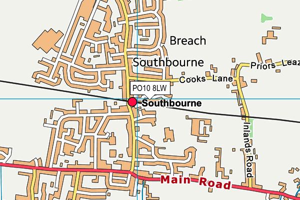 PO10 8LW map - OS VectorMap District (Ordnance Survey)