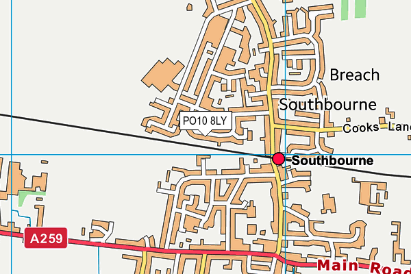 PO10 8LY map - OS VectorMap District (Ordnance Survey)