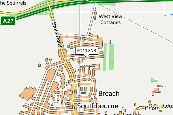 PO10 8NB map - OS VectorMap District (Ordnance Survey)