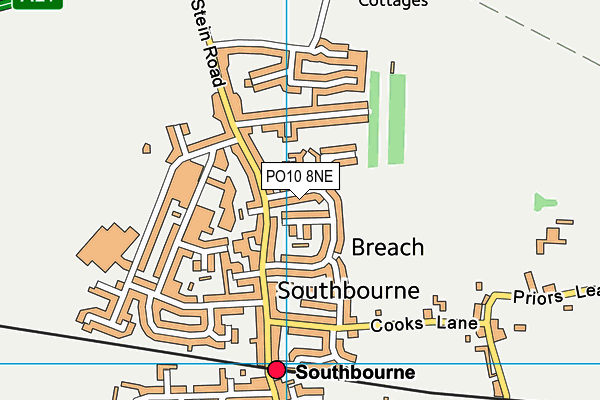 PO10 8NE map - OS VectorMap District (Ordnance Survey)