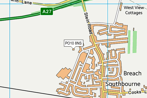 PO10 8NS map - OS VectorMap District (Ordnance Survey)