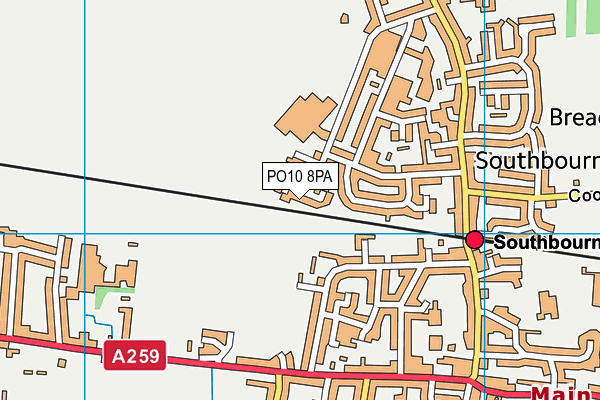 PO10 8PA map - OS VectorMap District (Ordnance Survey)