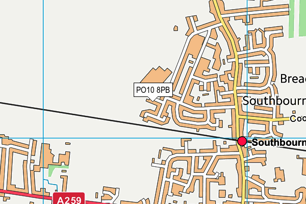 PO10 8PB map - OS VectorMap District (Ordnance Survey)