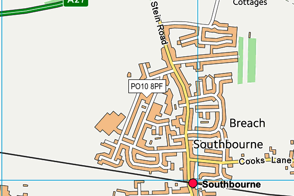 Map of SOUTHDOWNS WATER CO LTD at district scale