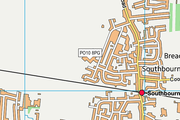 Bourne Leisure Centre map (PO10 8PG) - OS VectorMap District (Ordnance Survey)