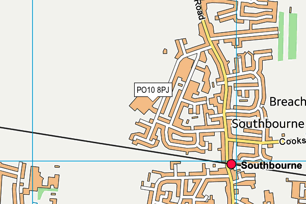 PO10 8PJ map - OS VectorMap District (Ordnance Survey)