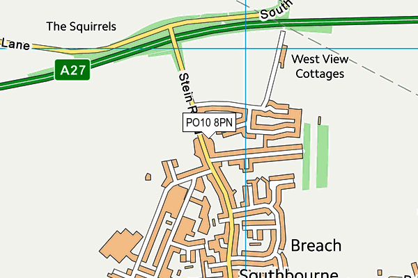 PO10 8PN map - OS VectorMap District (Ordnance Survey)