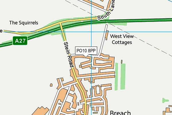 PO10 8PP map - OS VectorMap District (Ordnance Survey)