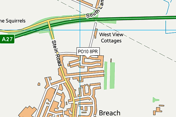 PO10 8PR map - OS VectorMap District (Ordnance Survey)