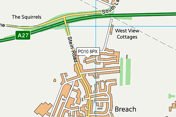 PO10 8PX map - OS VectorMap District (Ordnance Survey)