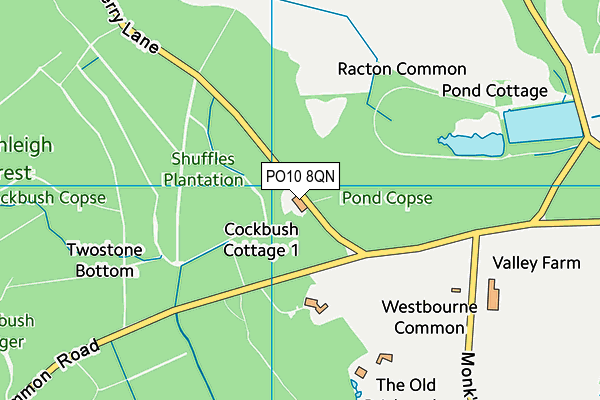 PO10 8QN map - OS VectorMap District (Ordnance Survey)